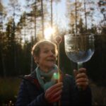 Anna with crystal bowl at Brännatjärn